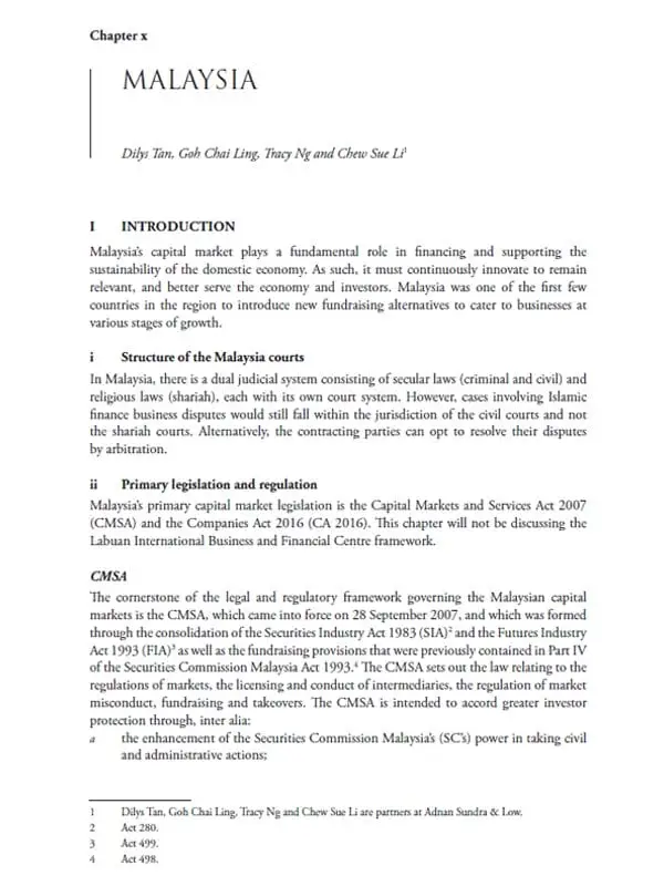 International Capital Markets Review - Malaysia (Edition 13)